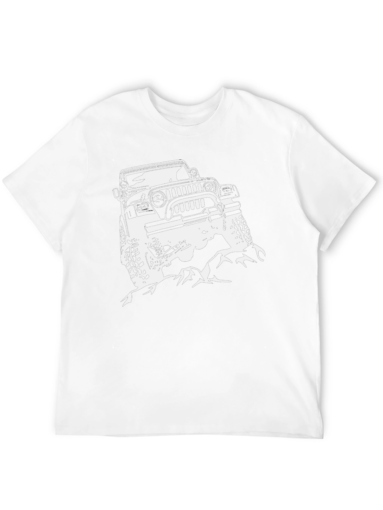 Off-Road Jeep Graphic Tee - Black Cotton T-Shirt