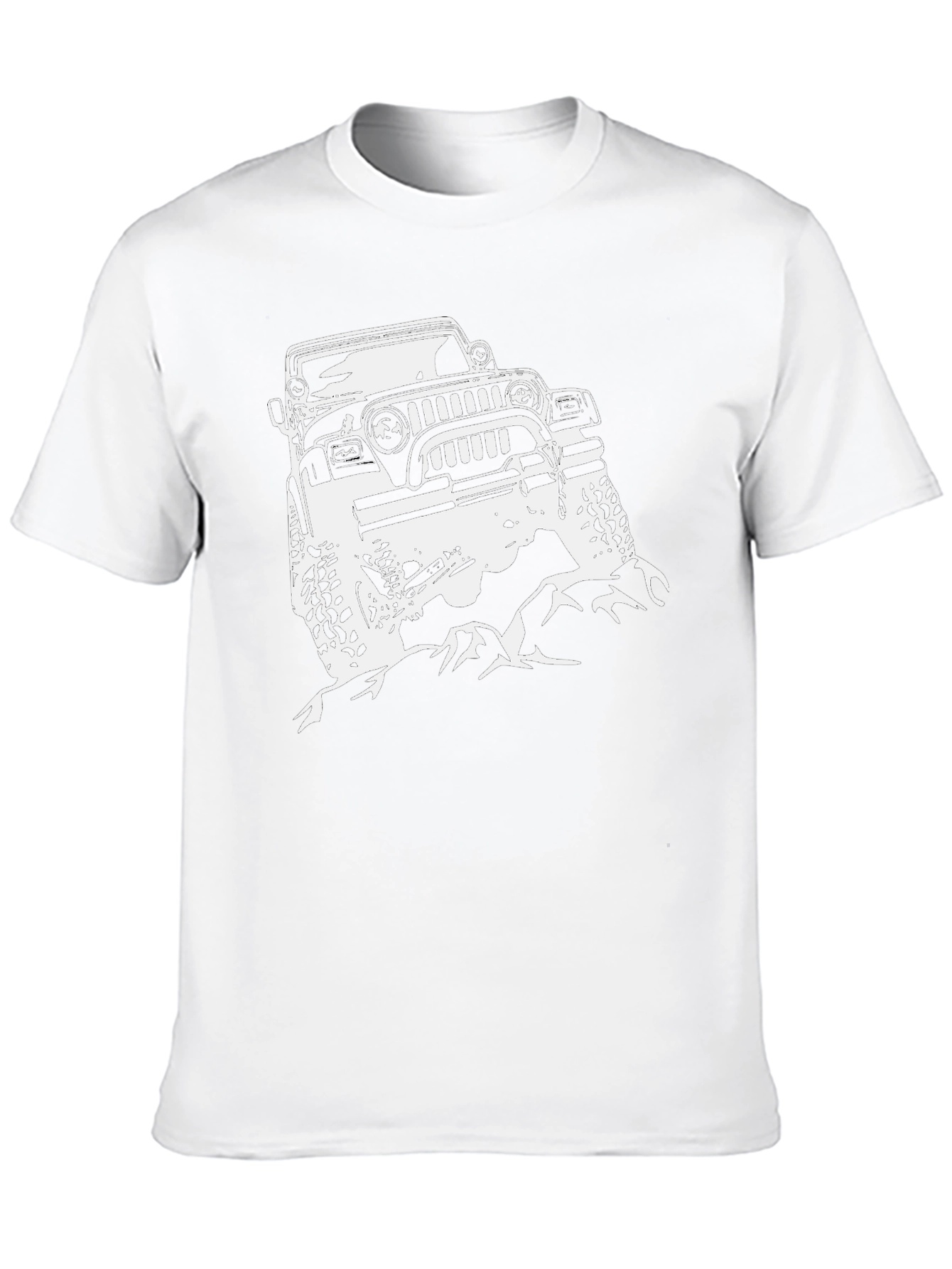 Off-Road Jeep Graphic Tee - Black Cotton T-Shirt