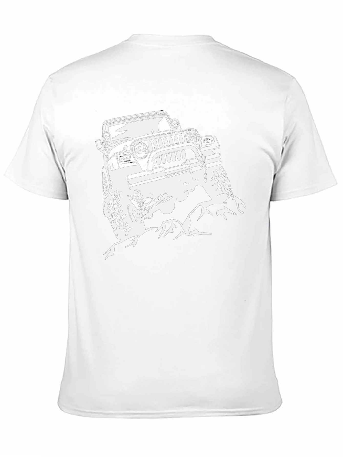 Off-Road Jeep Graphic Tee - Black Cotton T-Shirt