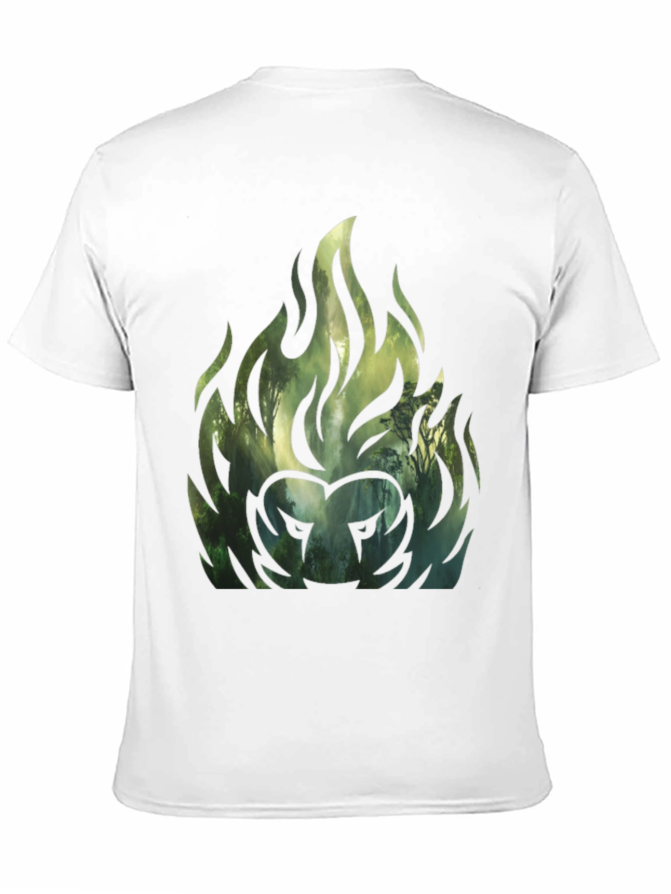 Forest Fire Lion Graphic Tee - Black