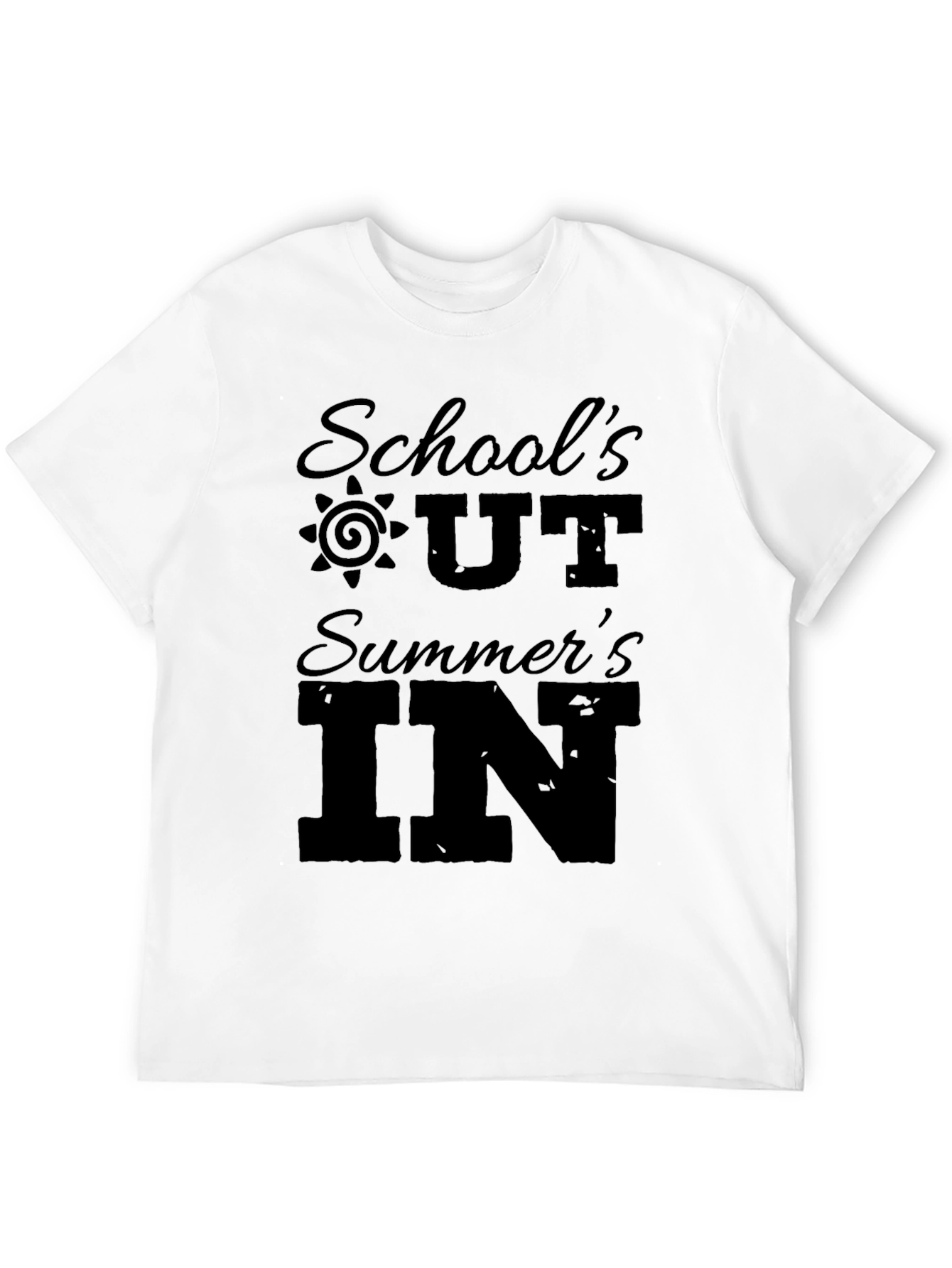 Schools Out Summers In Black Graphic Tee