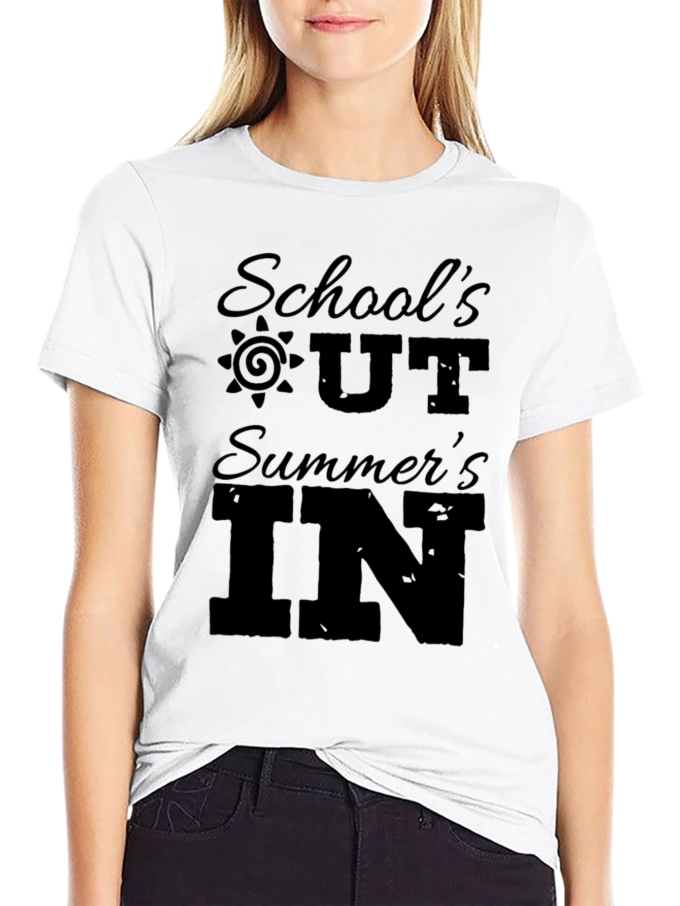 Schools Out Summers In Black Graphic Tee