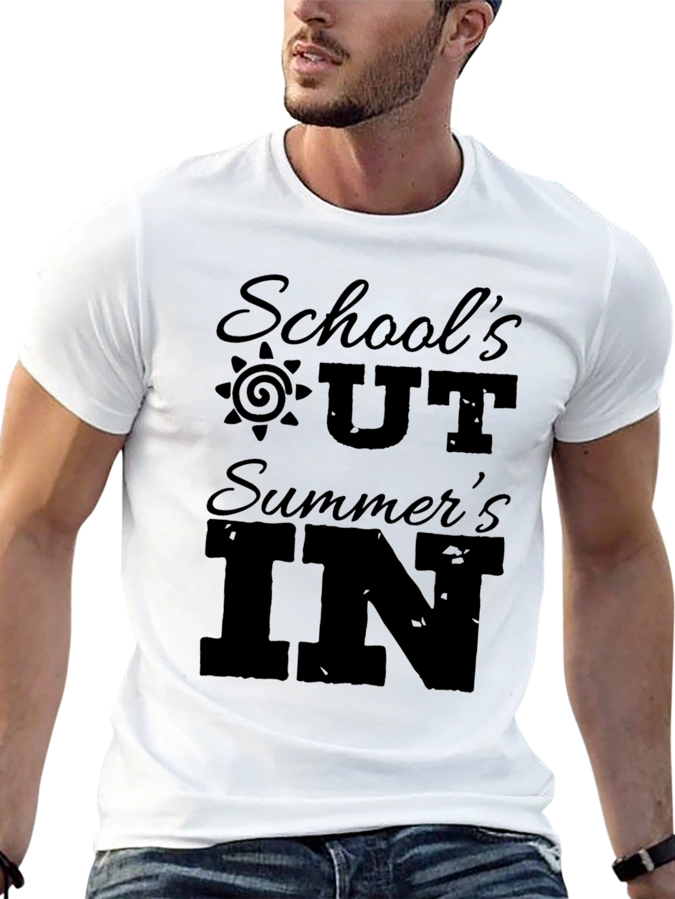 Schools Out Summers In Black Graphic Tee