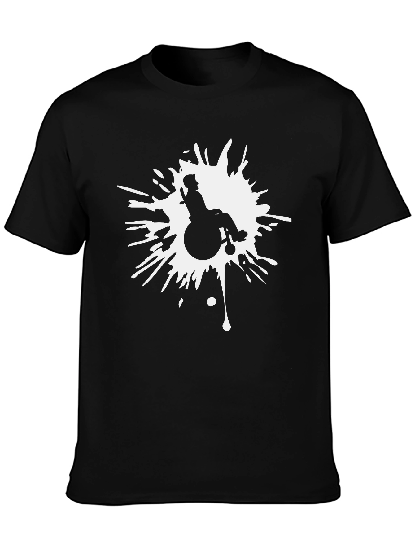 Wheelchair Splatter Graphic T-Shirt