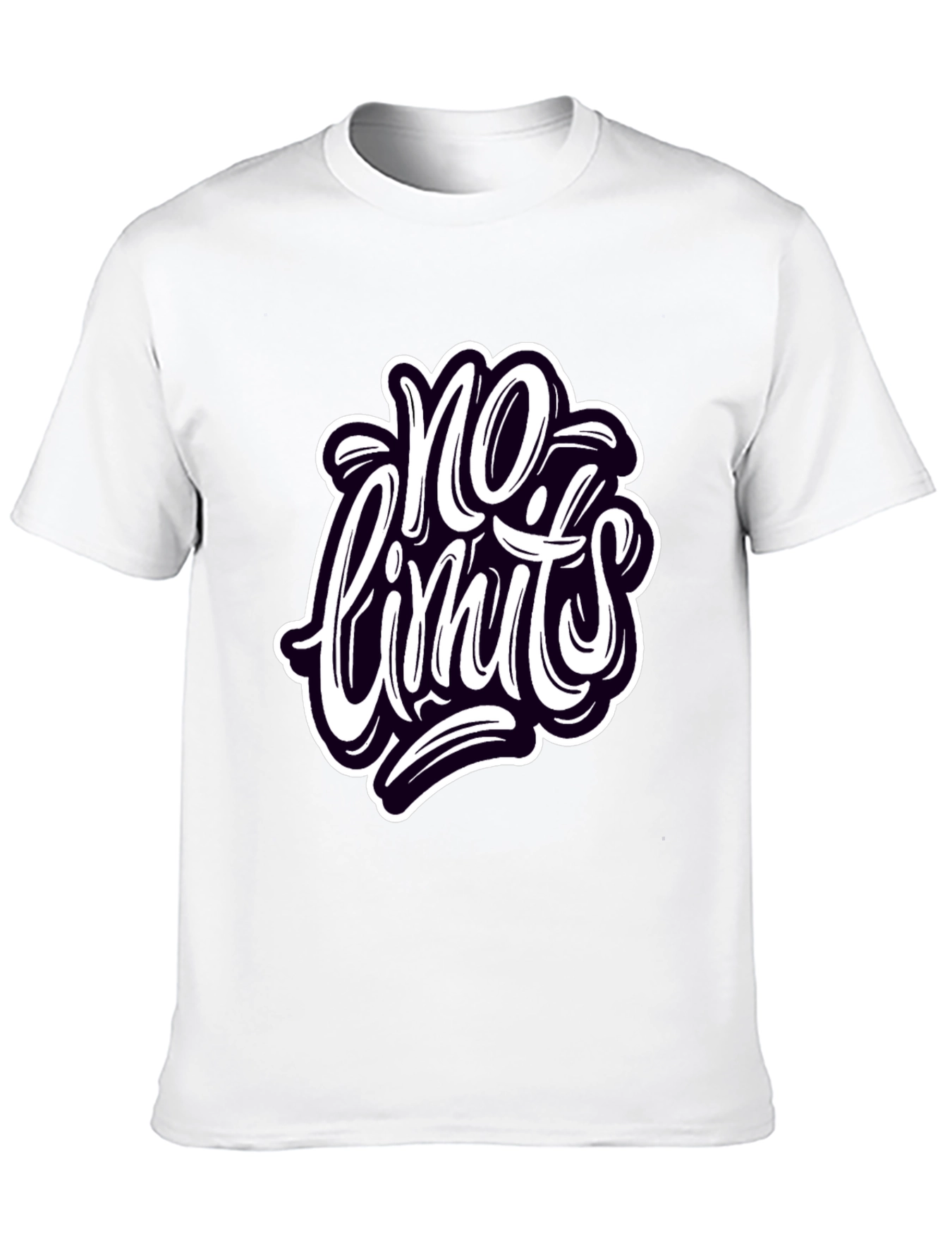 No Limits Graphic Tee - Stylish Black Cotton T-Shirt