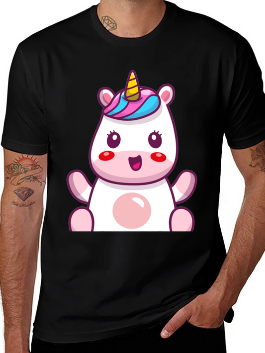 Unicorn Graphic Tee - Mens Black T-Shirt