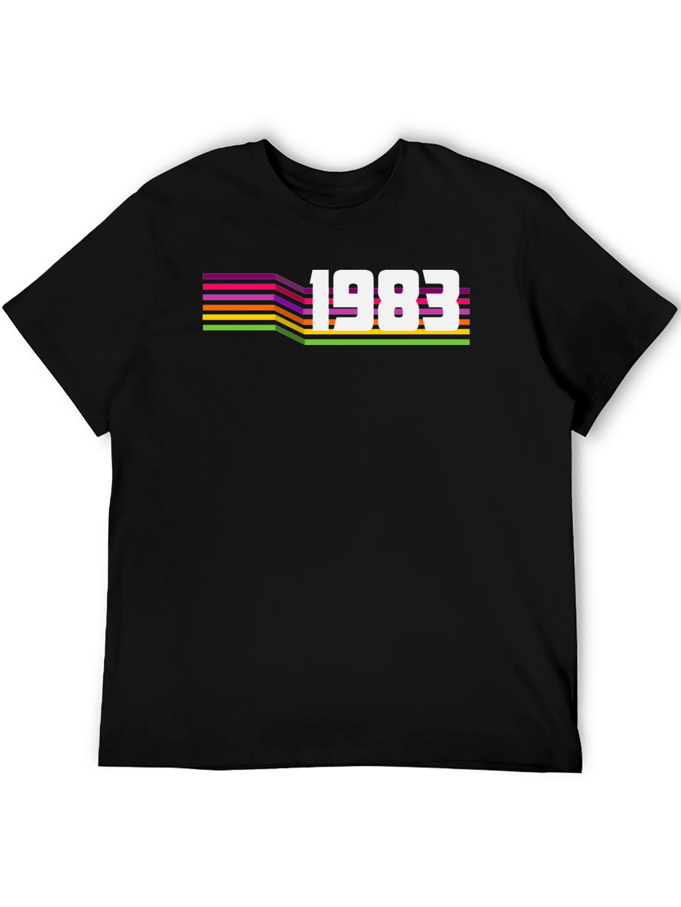 Retro 1983 Graphic Tee - Black