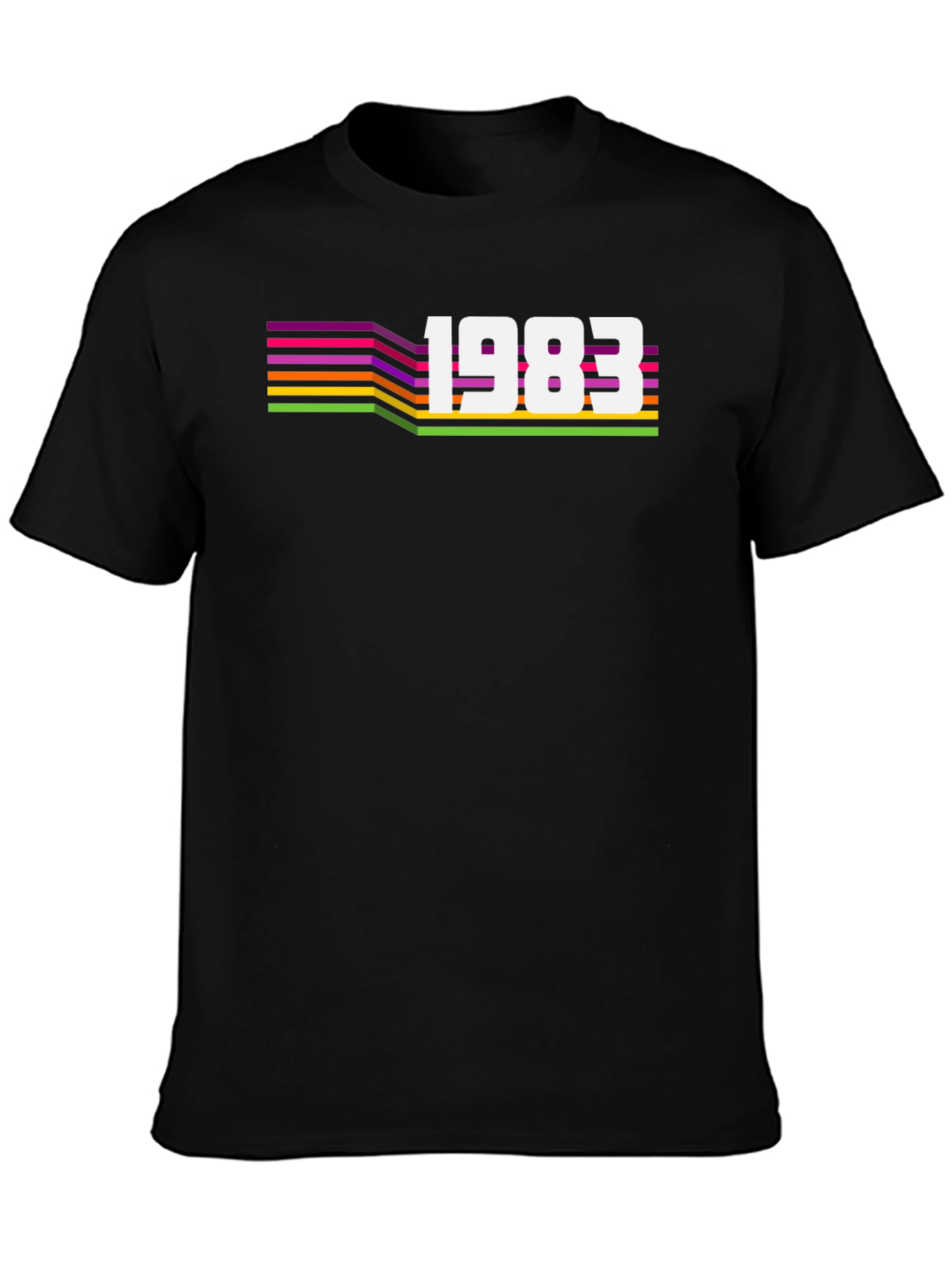 Retro 1983 Graphic Tee - Black