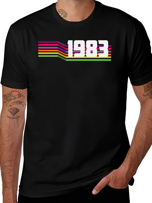 Retro 1983 Graphic Tee - Black