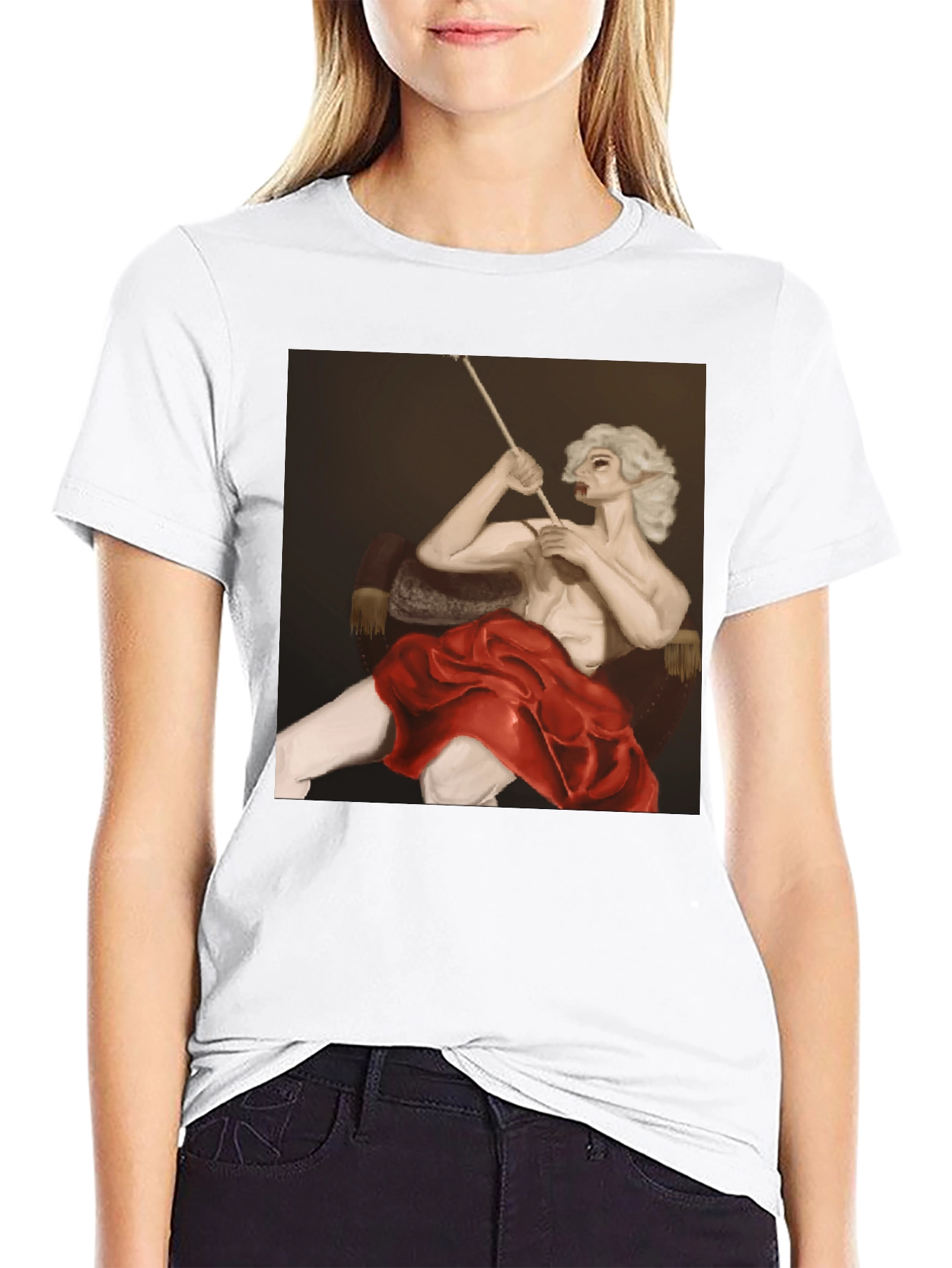 Smoking Portrait Graphic Tee - Unique Fashion