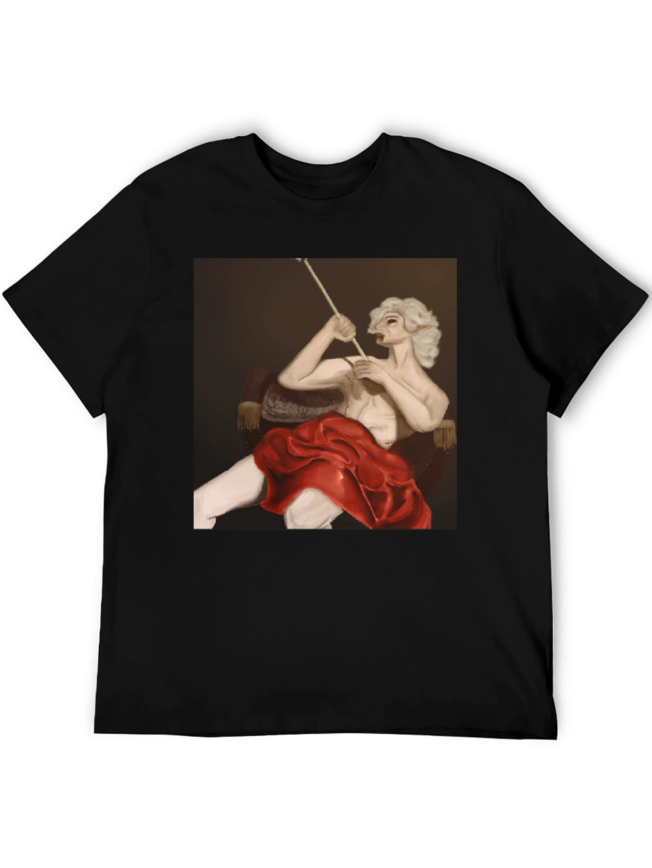 Smoking Portrait Graphic Tee - Unique Fashion