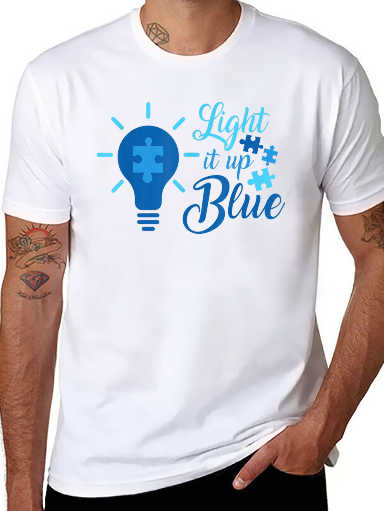 Light It Up Blue Autism Awareness T-Shirt
