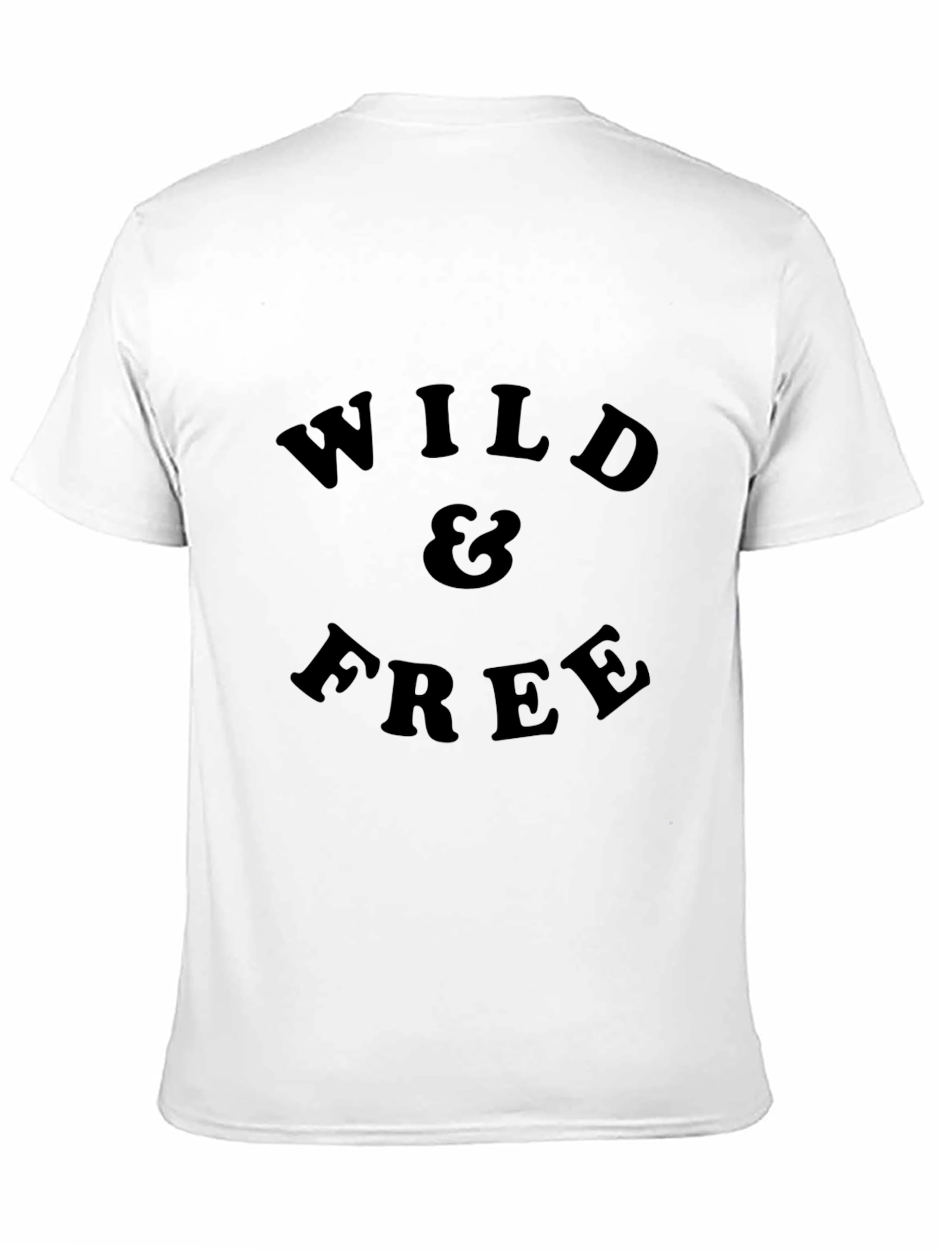 Wild & Free Graphic Tee - Black Cotton T-Shirt