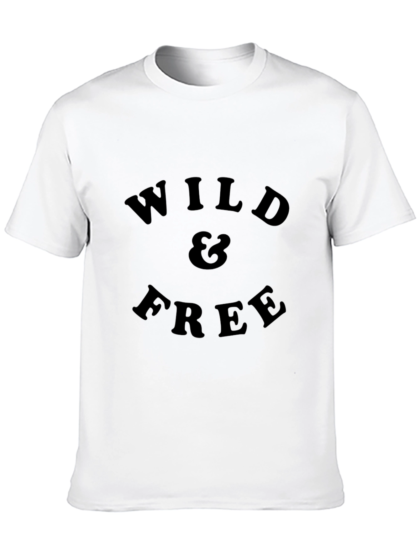 Wild & Free Graphic Tee - Black Cotton T-Shirt