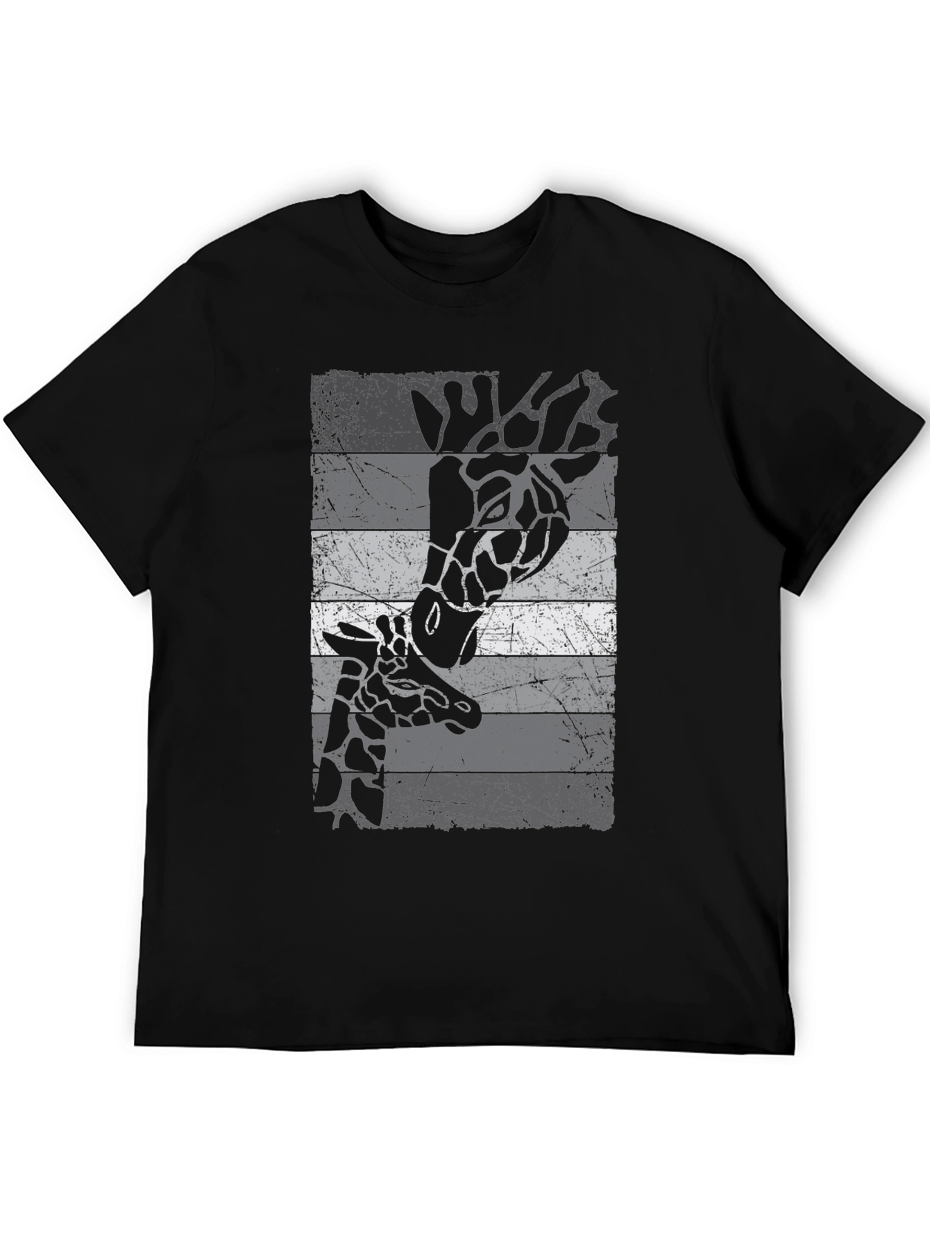 Giraffe Graphic Print Crew Neck T-Shirt