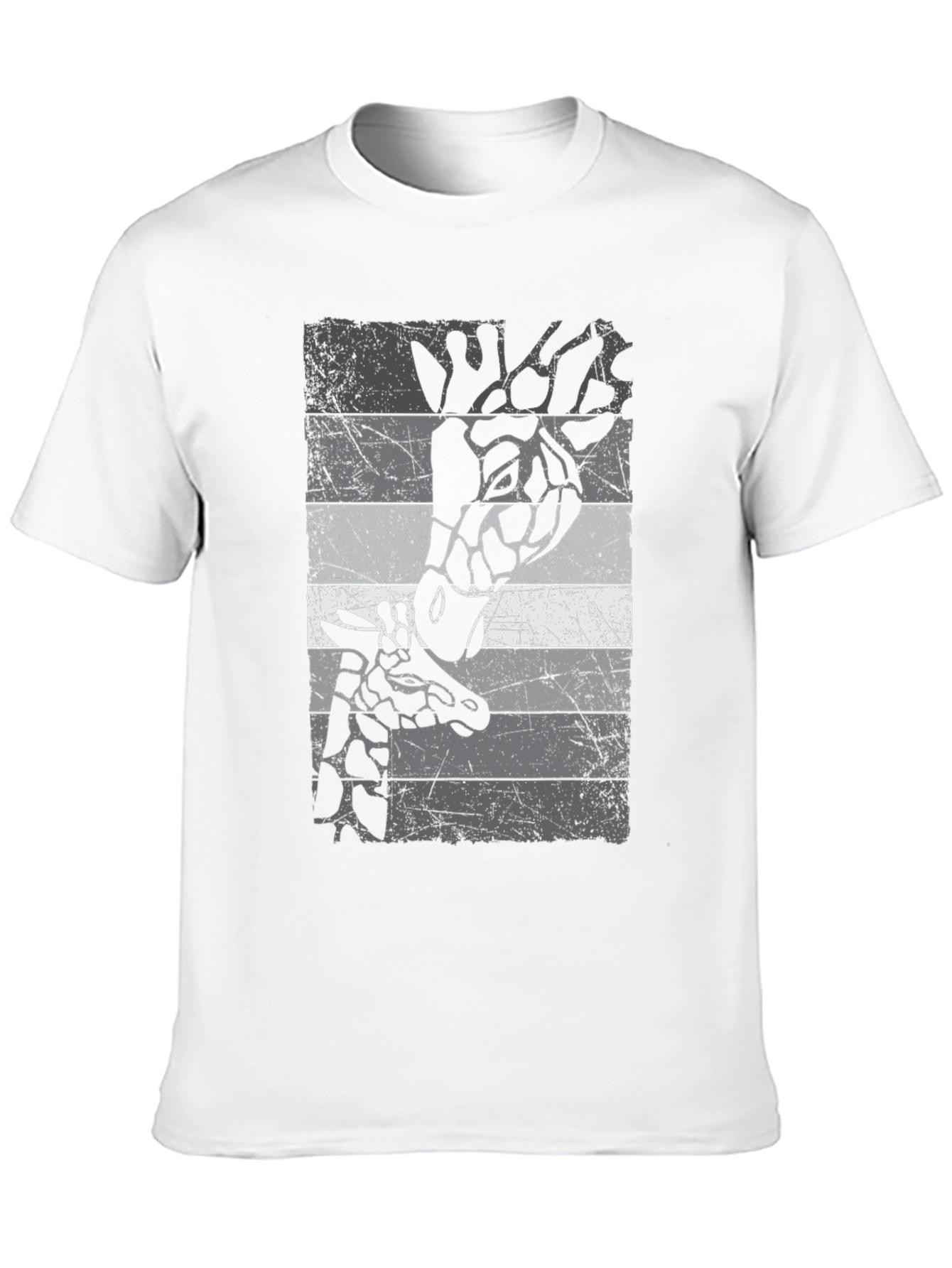 Giraffe Graphic Print Crew Neck T-Shirt