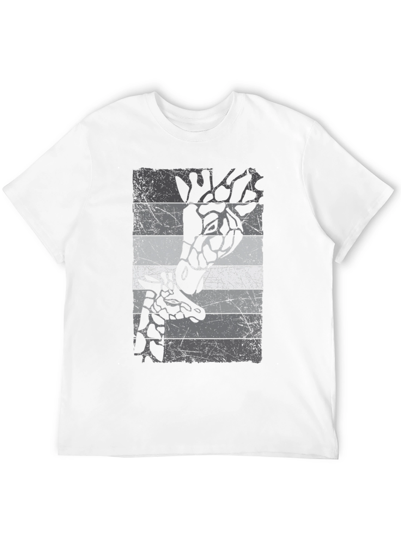 Giraffe Graphic Print Crew Neck T-Shirt