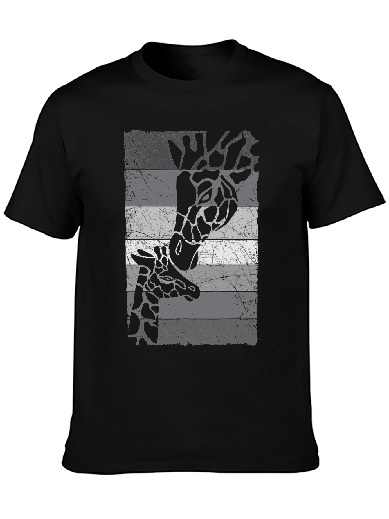 Giraffe Graphic Print Crew Neck T-Shirt