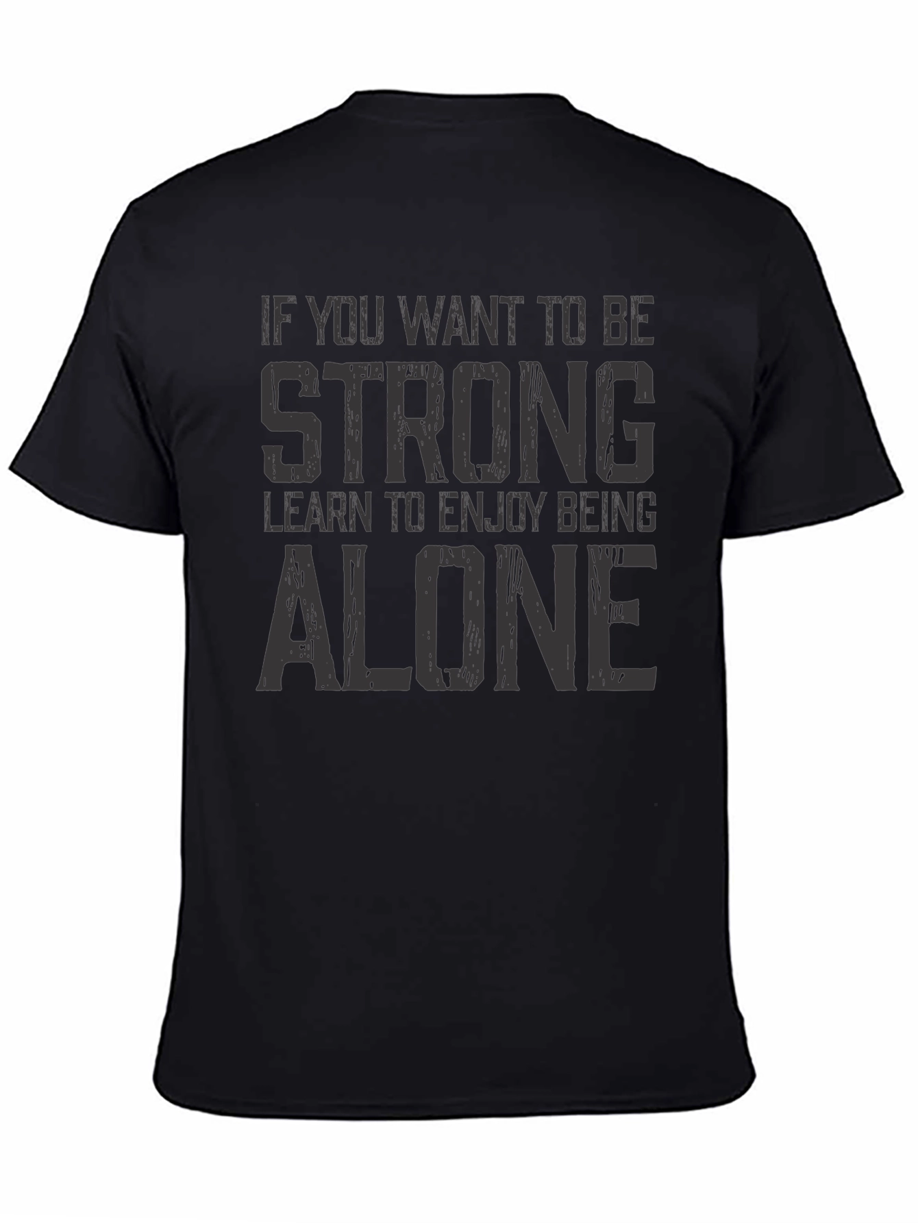 Strong Alone Black Graphic Tee