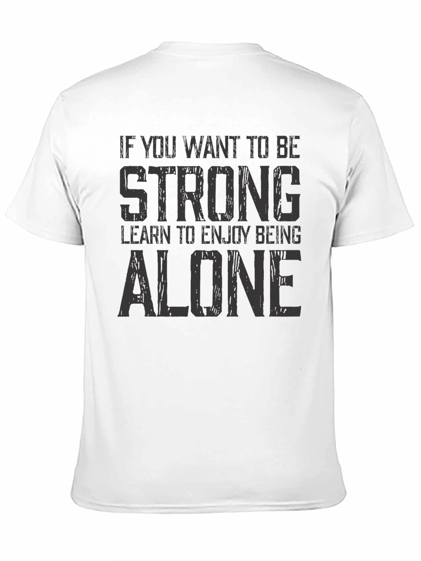 Strong Alone Black Graphic Tee