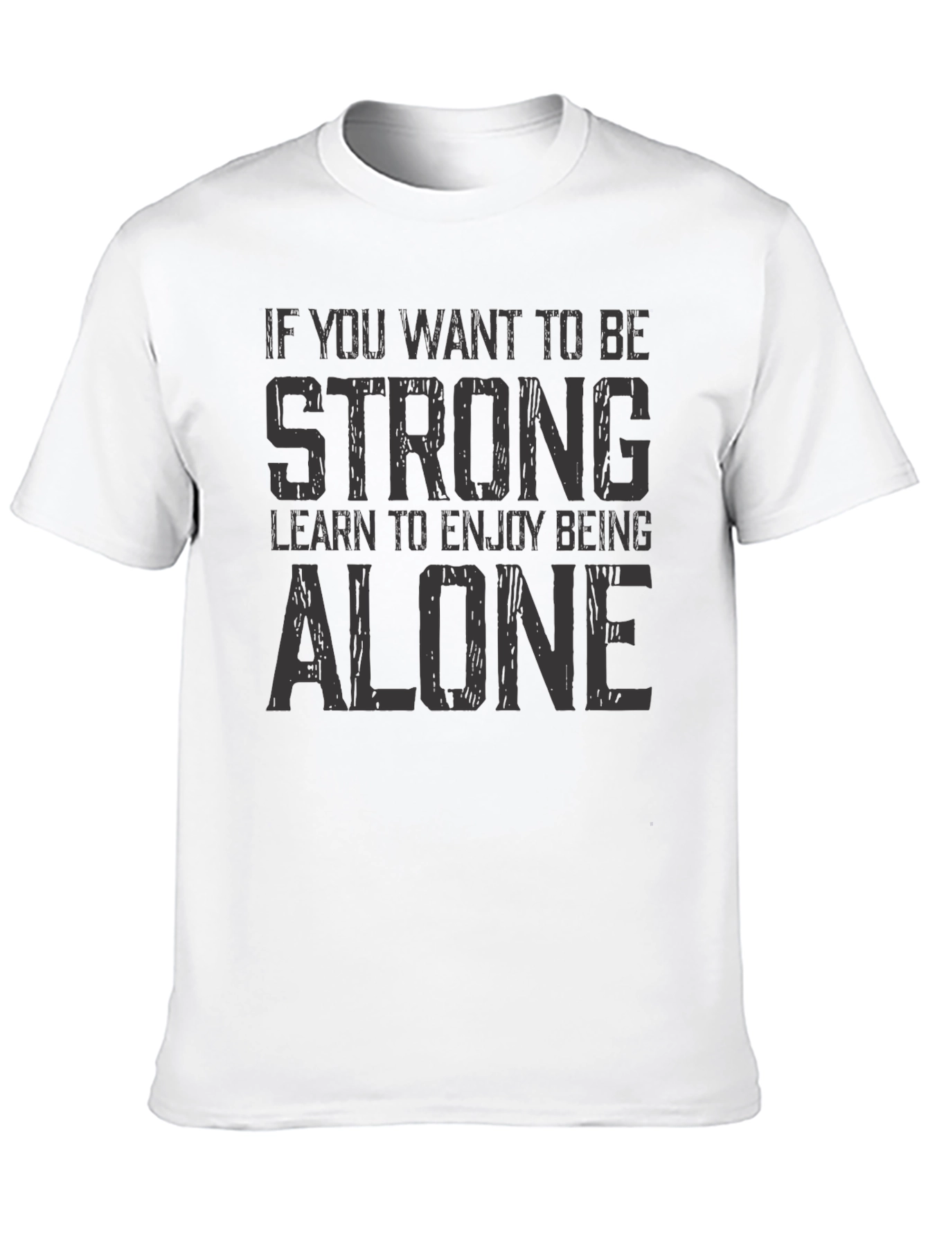 Strong Alone Black Graphic Tee