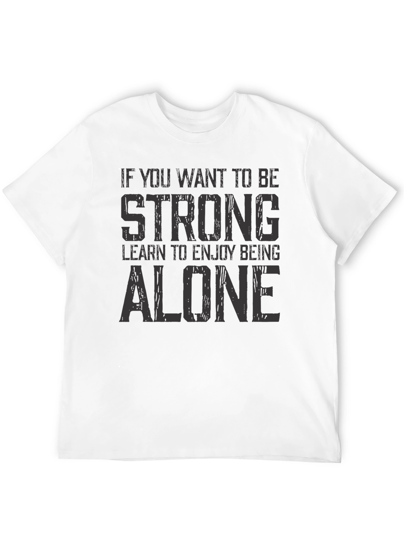 Strong Alone Black Graphic Tee