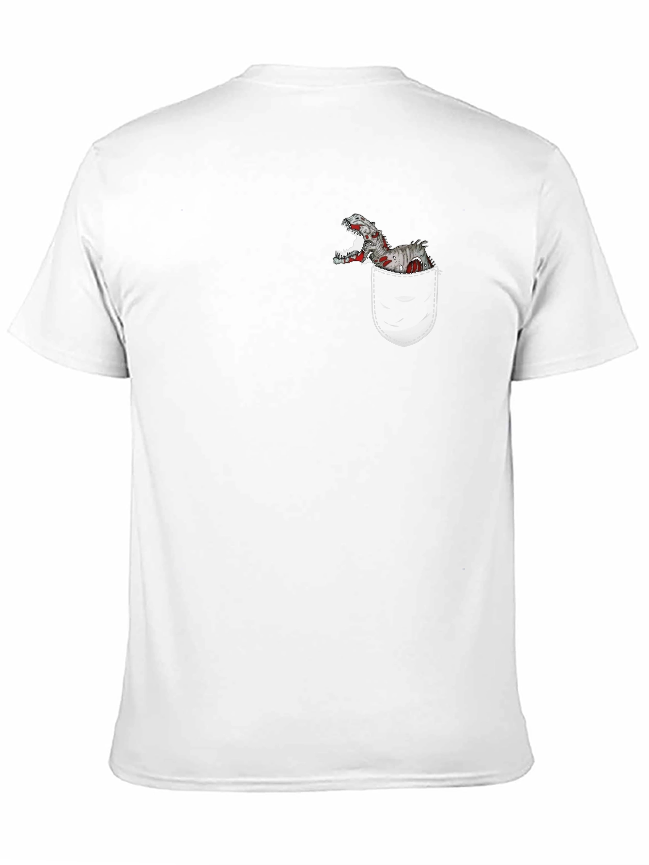 Dino Pocket T-Shirt - Black Cotton Graphic Tee