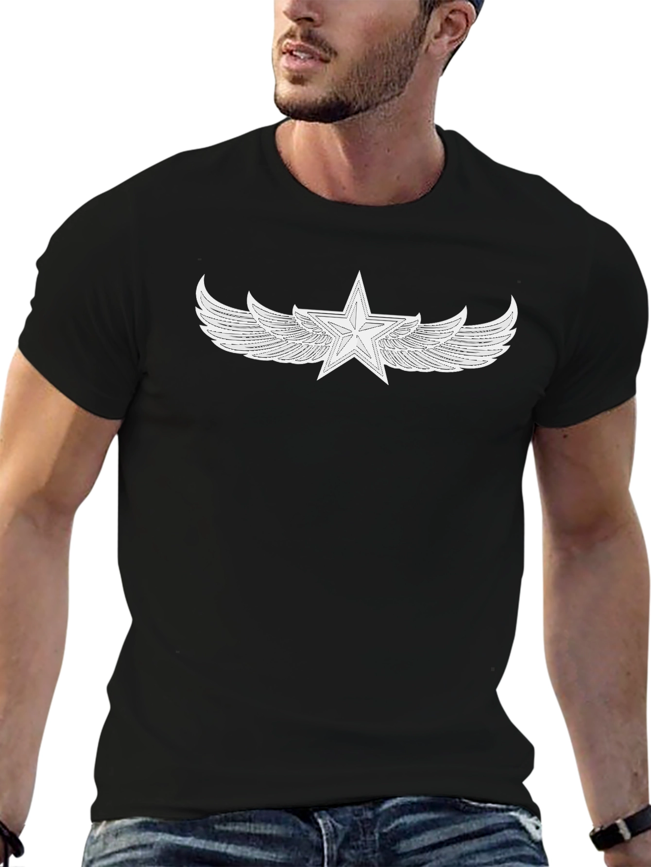 Winged Star Graphic Tee - Cool Style