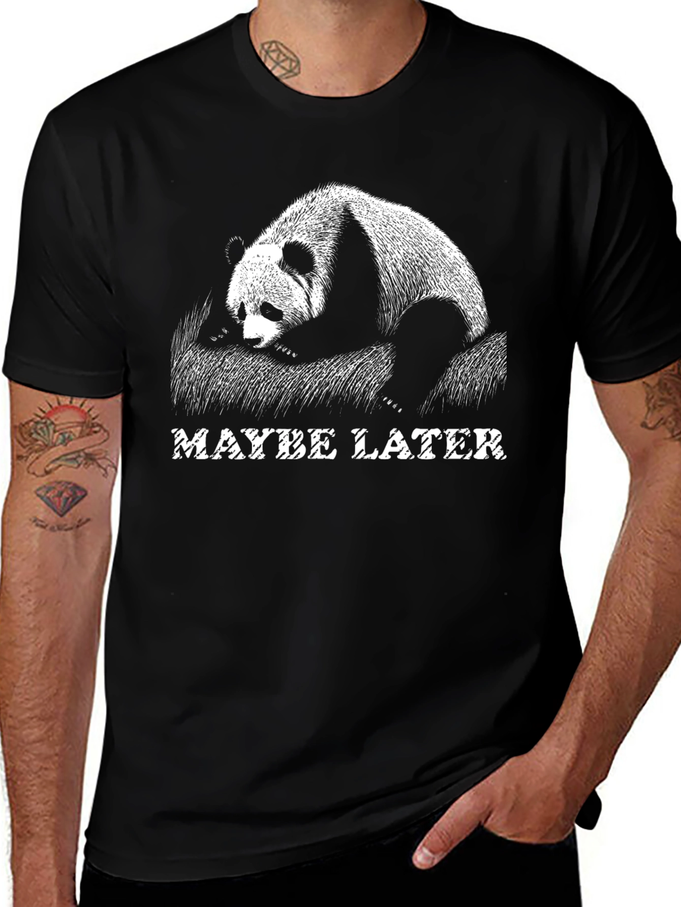 Maybe Later Panda Graphic Tee