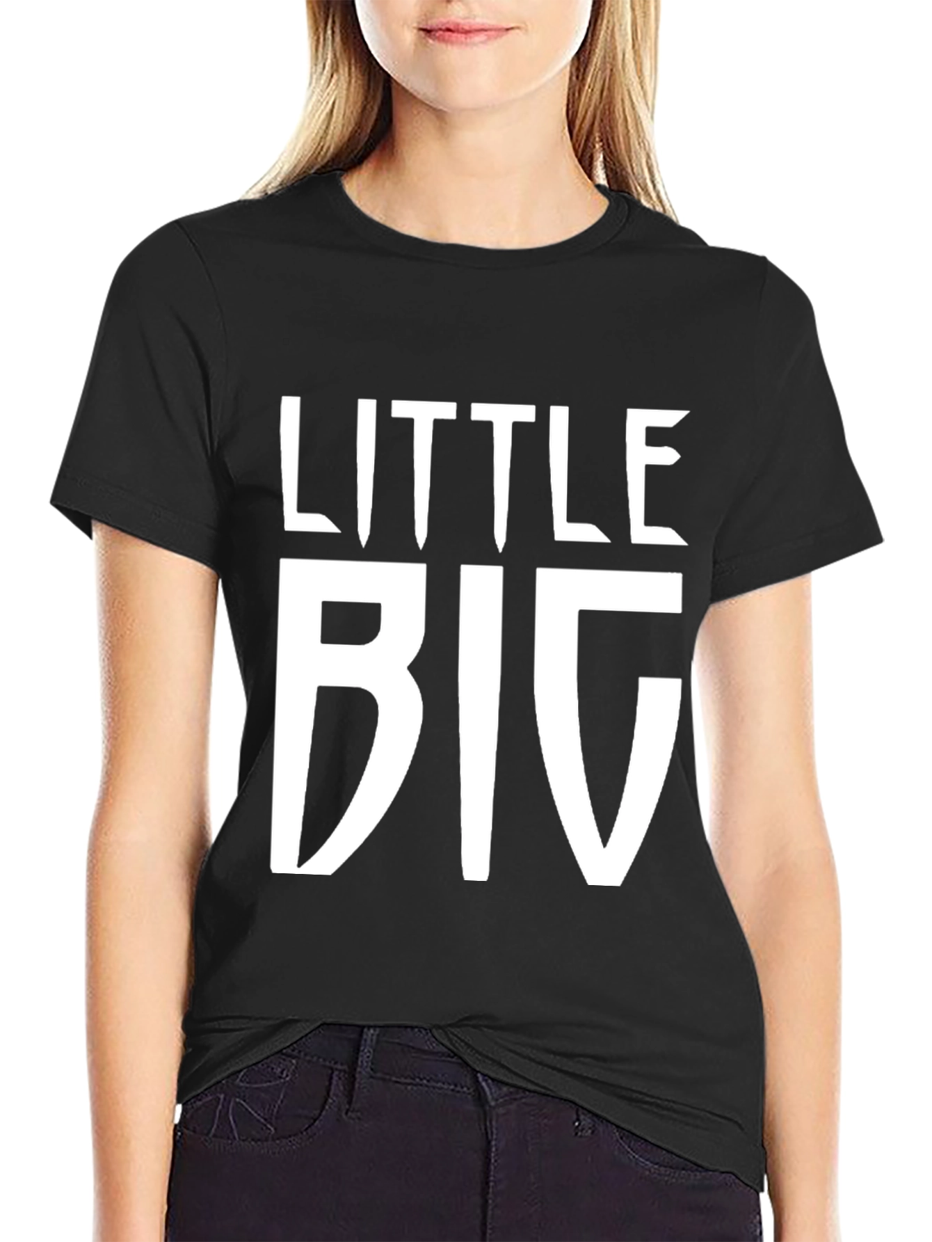 Little Big Black T-Shirt - Novelty Graphic Tee