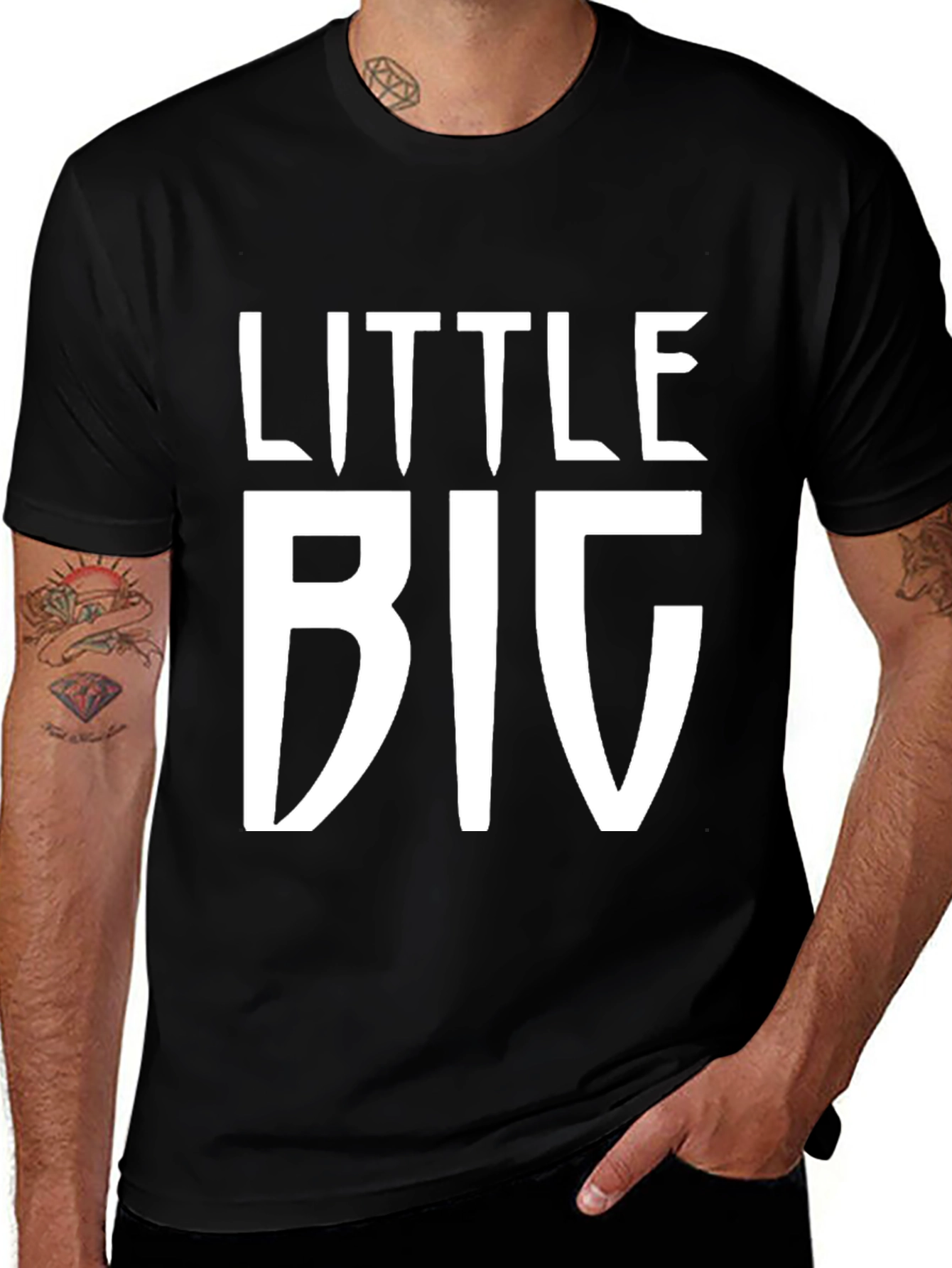 Little Big Black T-Shirt - Novelty Graphic Tee