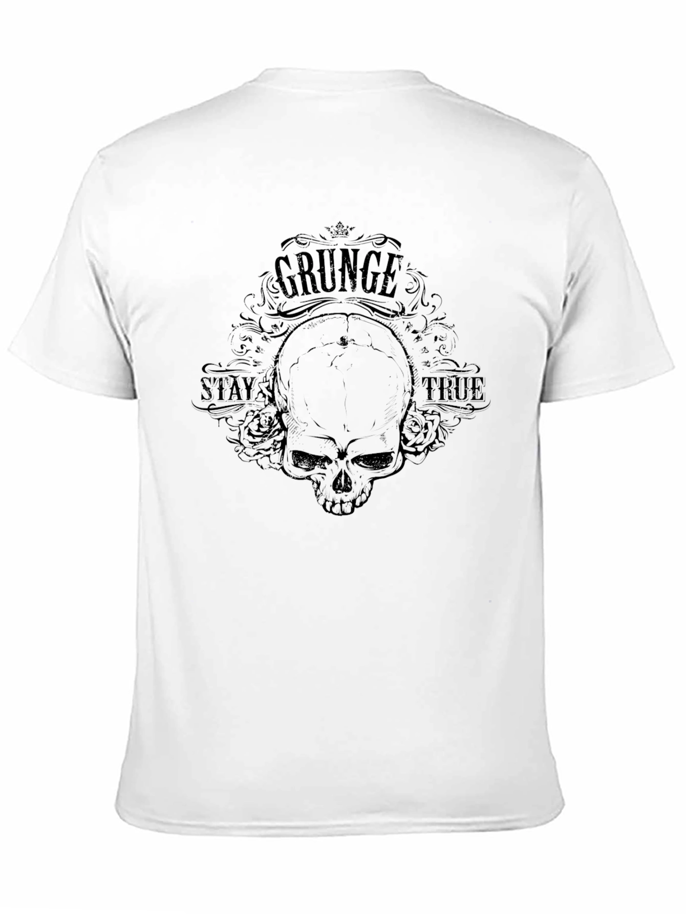 Grunge Skull Graphic Tee - Stay True T-Shirt