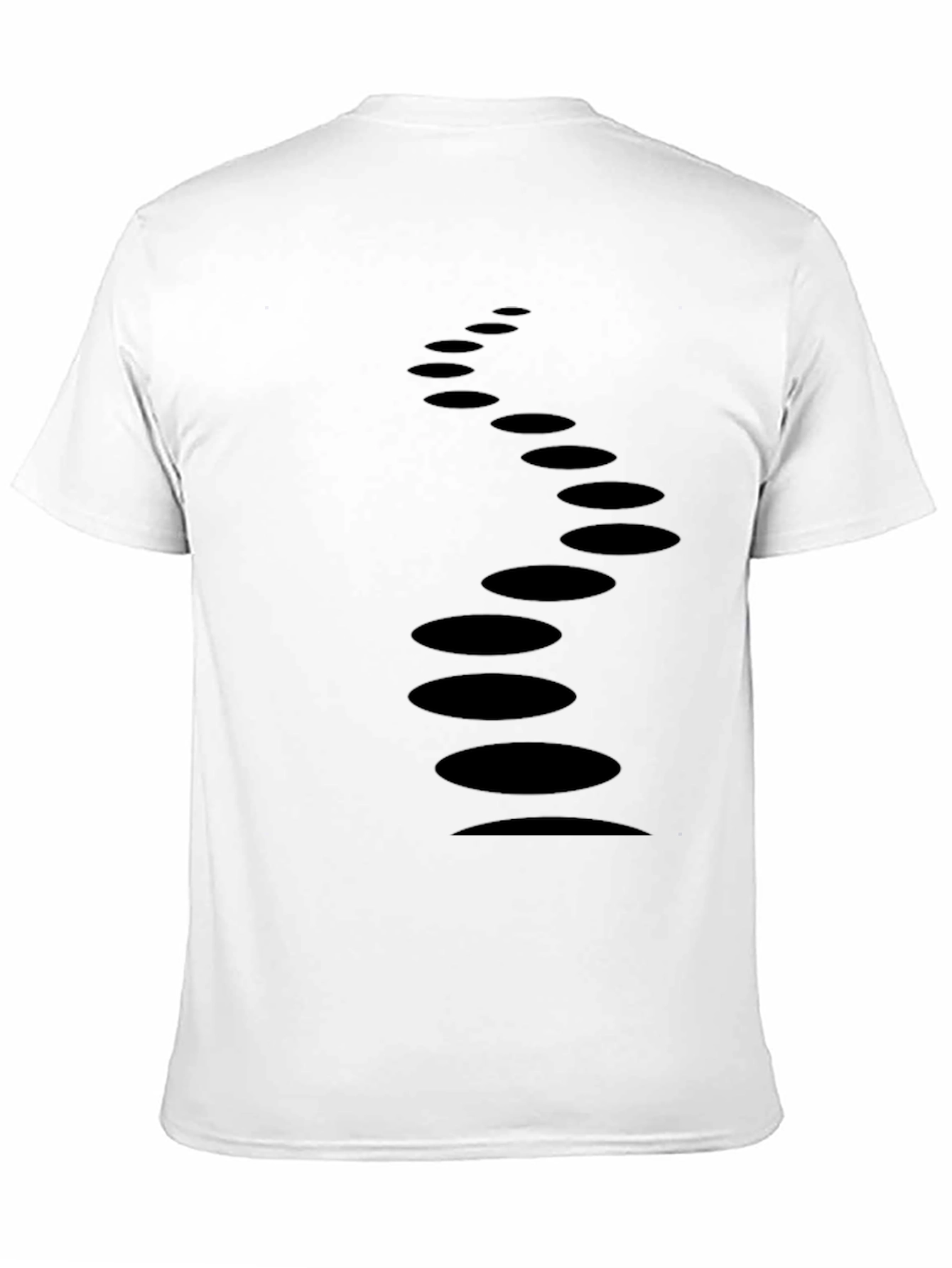 Mens Black T-Shirt with Abstract Dot Design