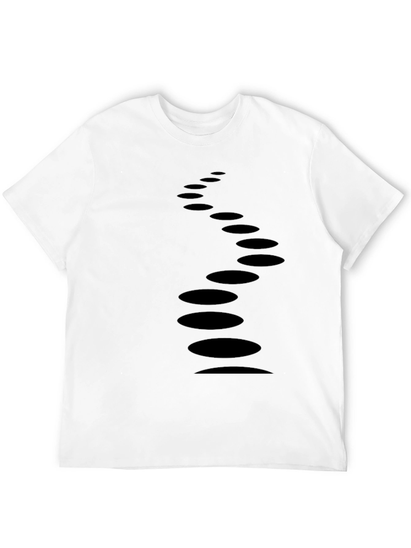Mens Black T-Shirt with Abstract Dot Design