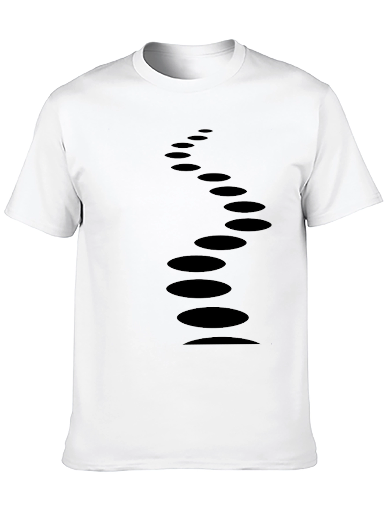 Mens Black T-Shirt with Abstract Dot Design