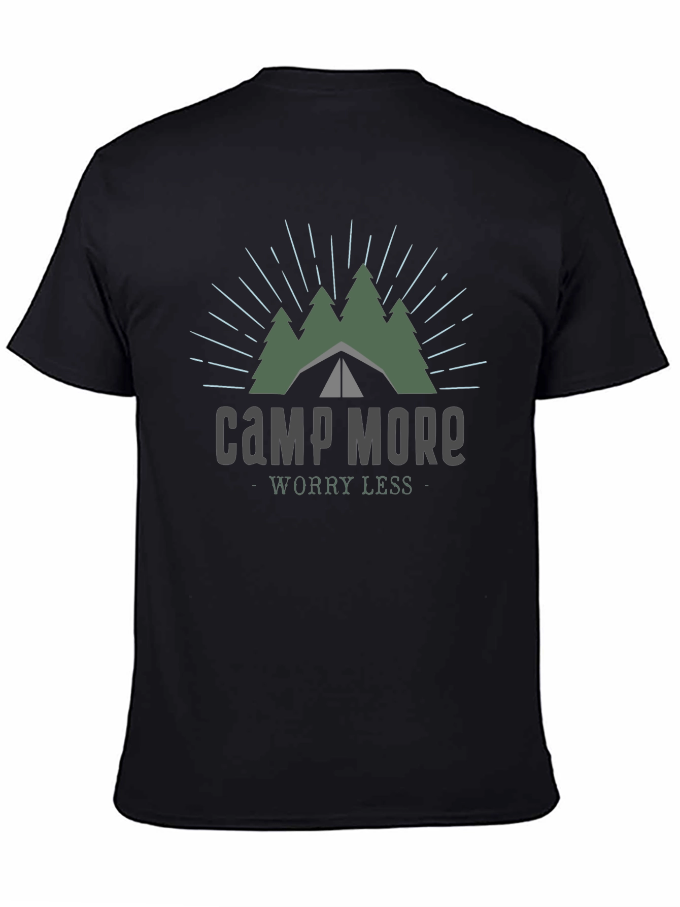 Camp More Worry Less Graphic T-Shirt