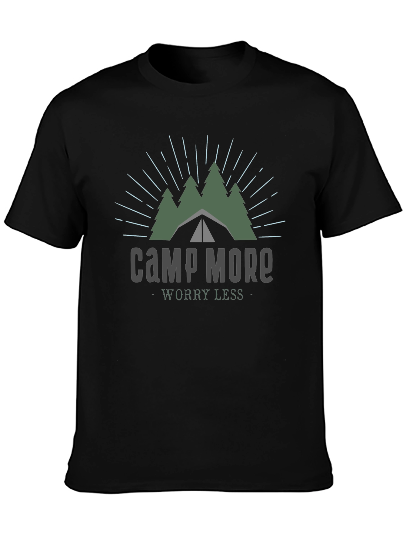 Camp More Worry Less Graphic T-Shirt