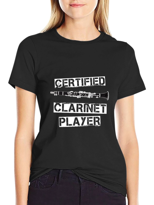 Certified Clarinet Player T-Shirt - Black