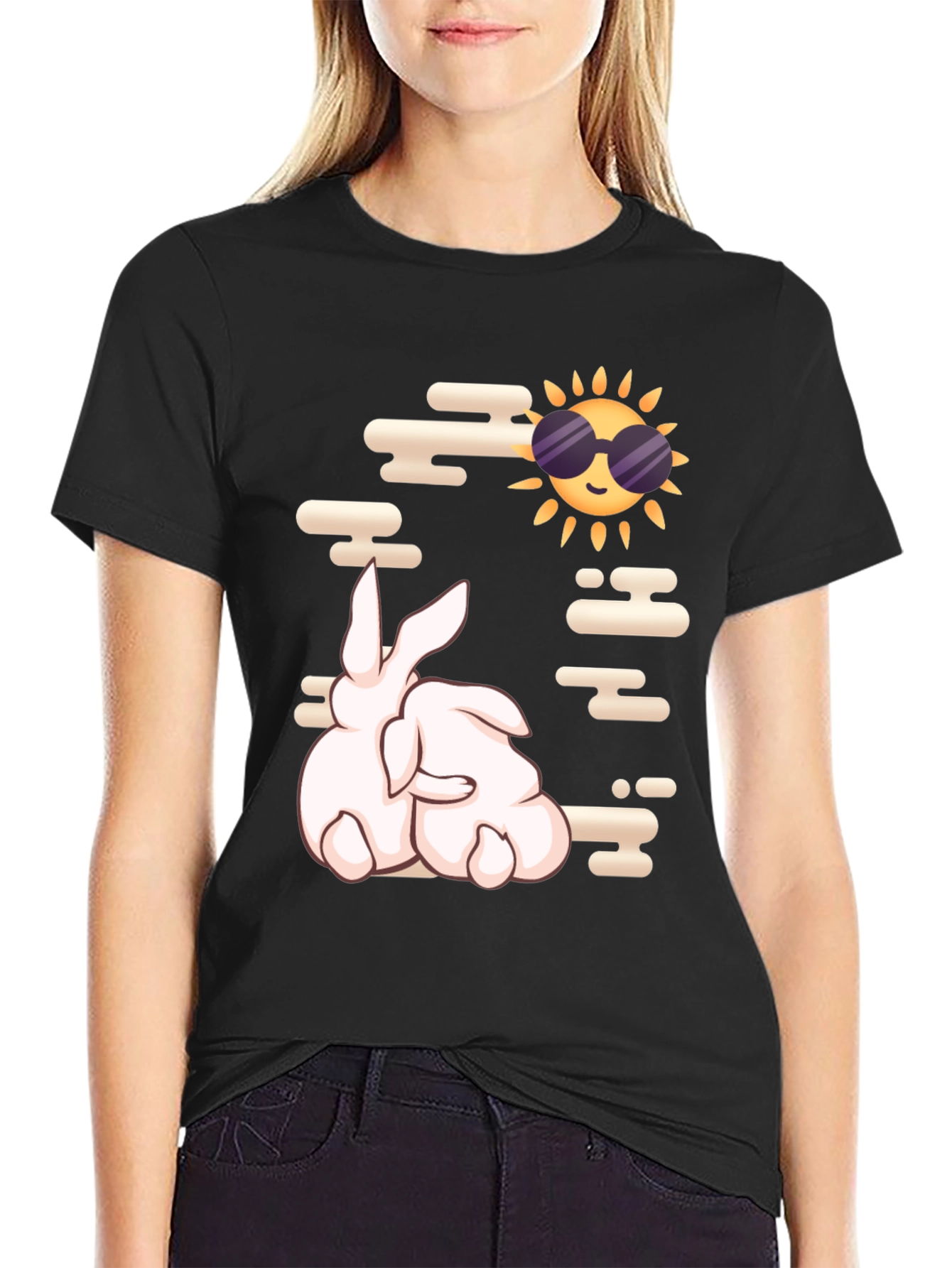 Cool Bunny Graphic T-Shirt - Soft Cotton Tee
