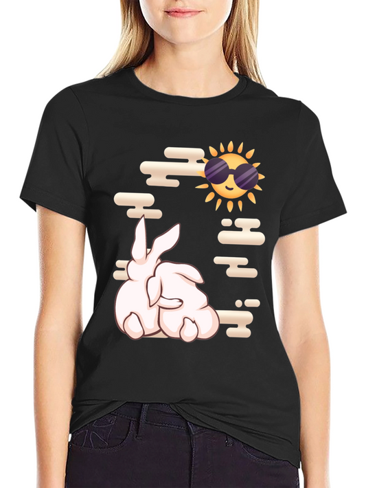 Cool Bunny Graphic T-Shirt - Soft Cotton Tee