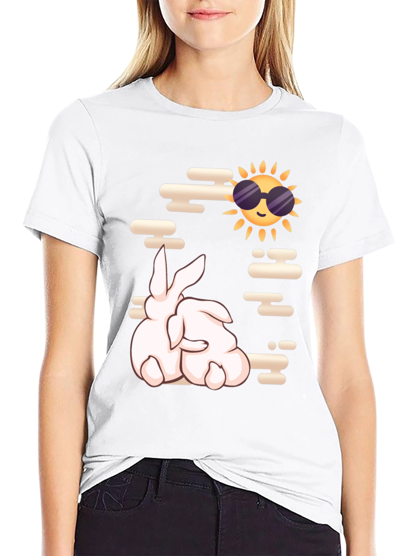 Cool Bunny Graphic T-Shirt - Soft Cotton Tee
