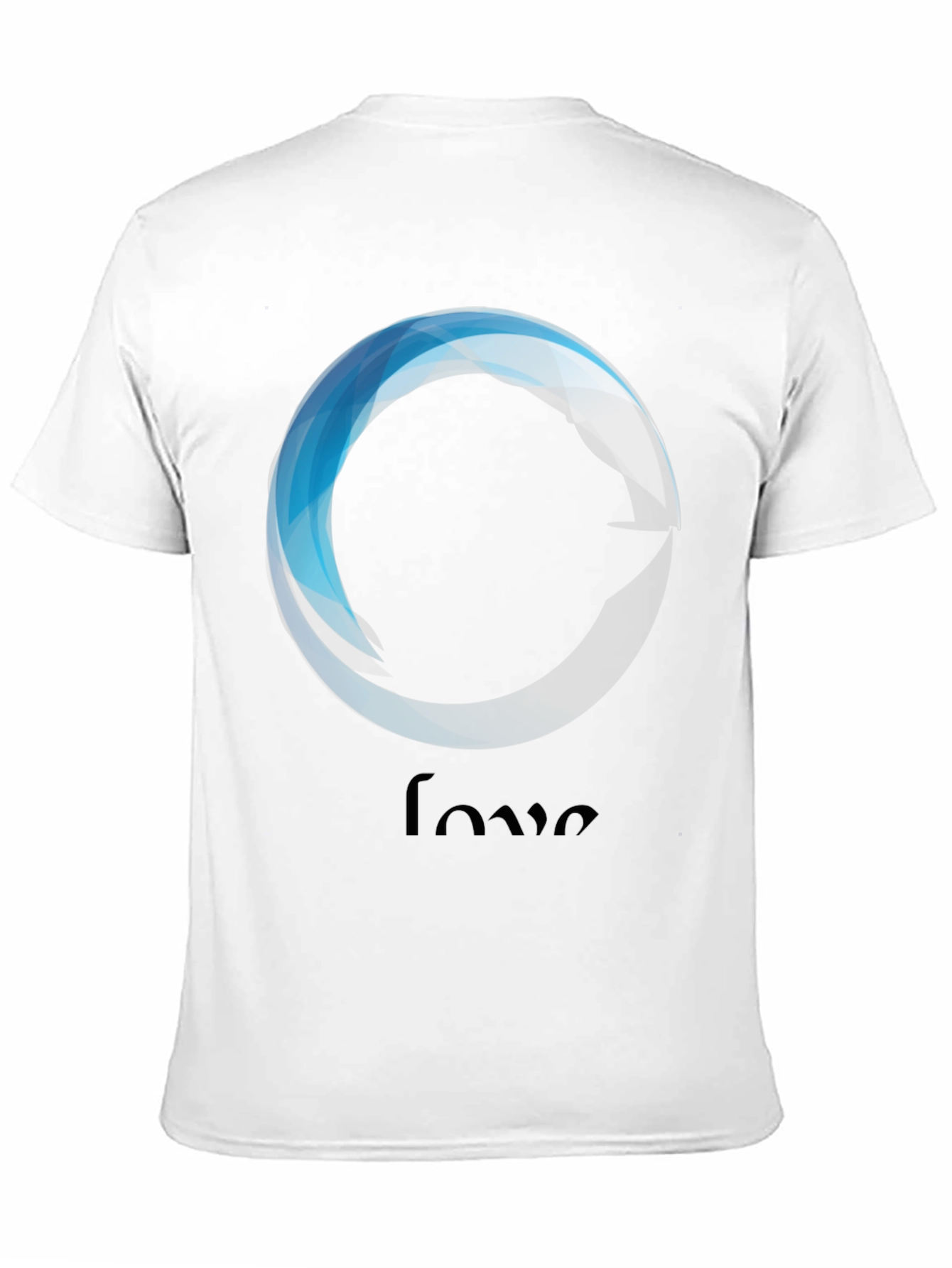 Geometric Love Graphic Black T-Shirt