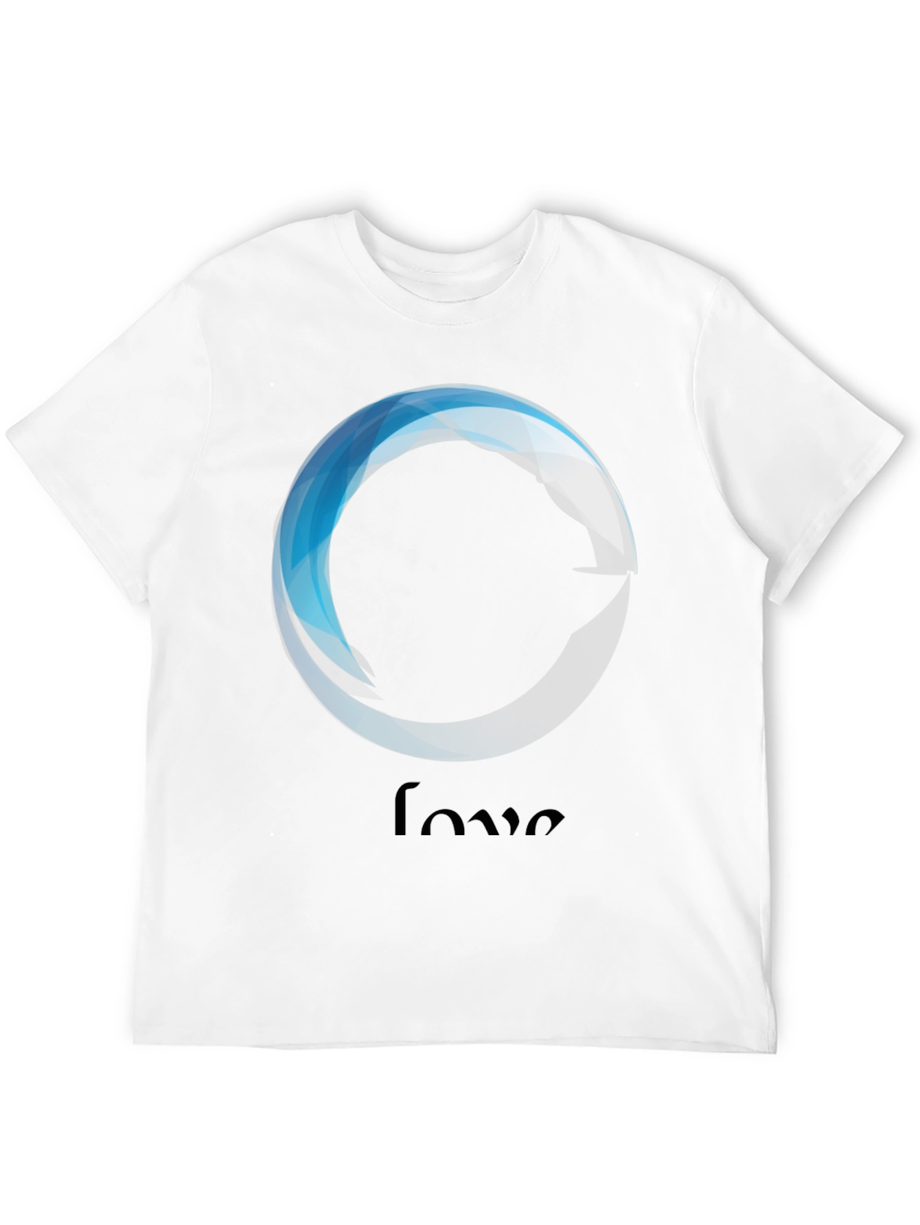 Geometric Love Graphic Black T-Shirt