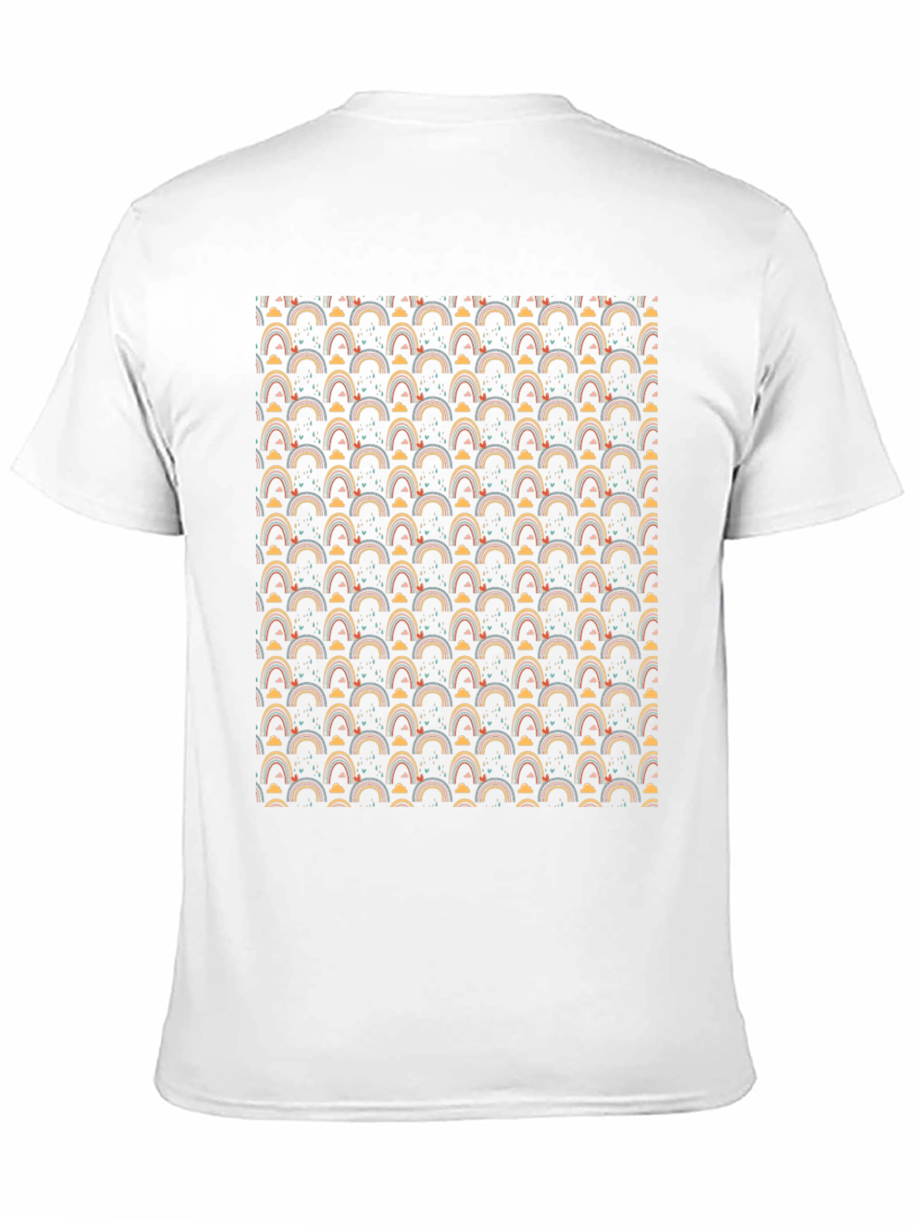 Rainbow Pattern Crew Neck T-Shirt
