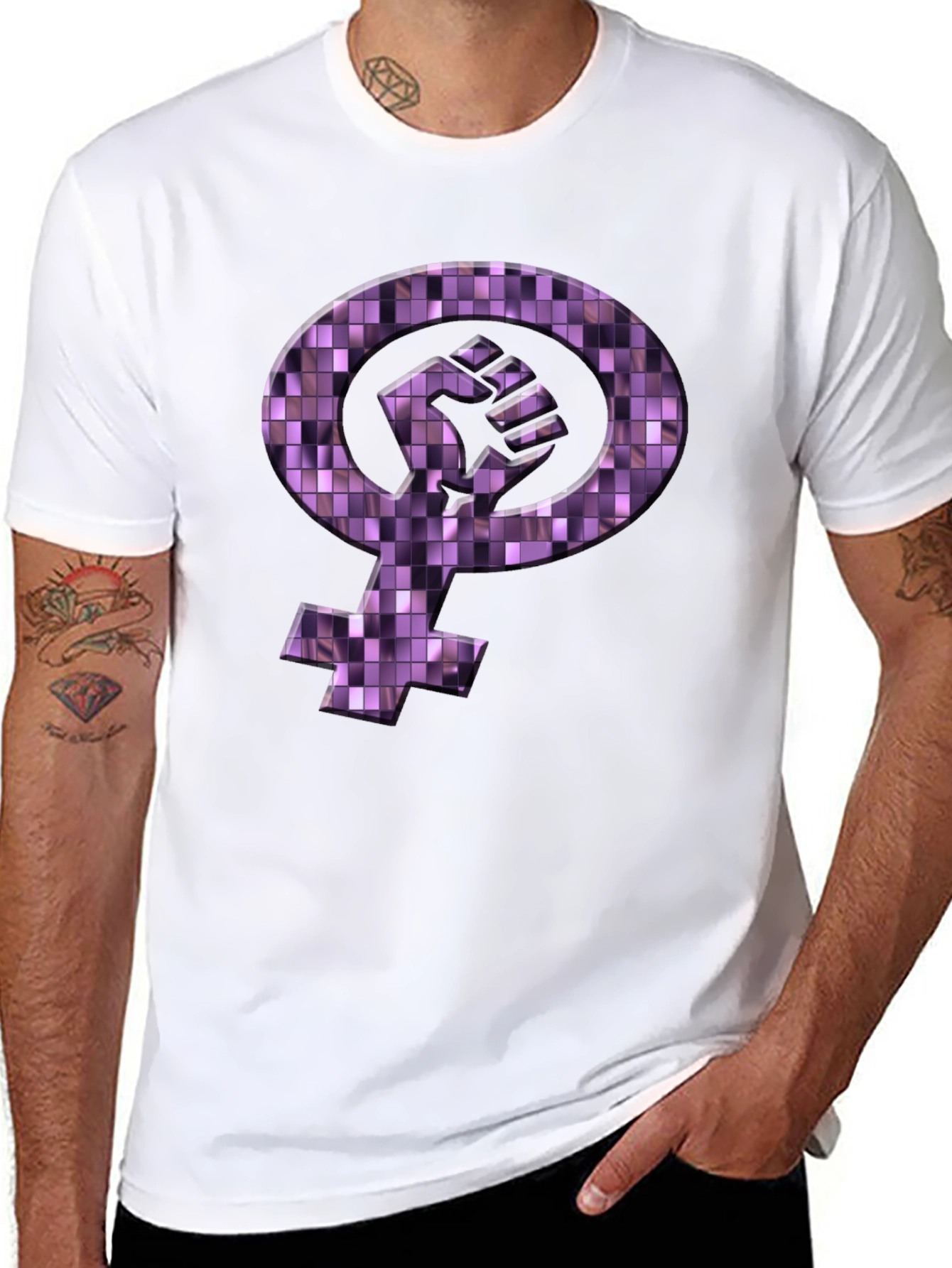 Feminist Fist Mosaic T-Shirt