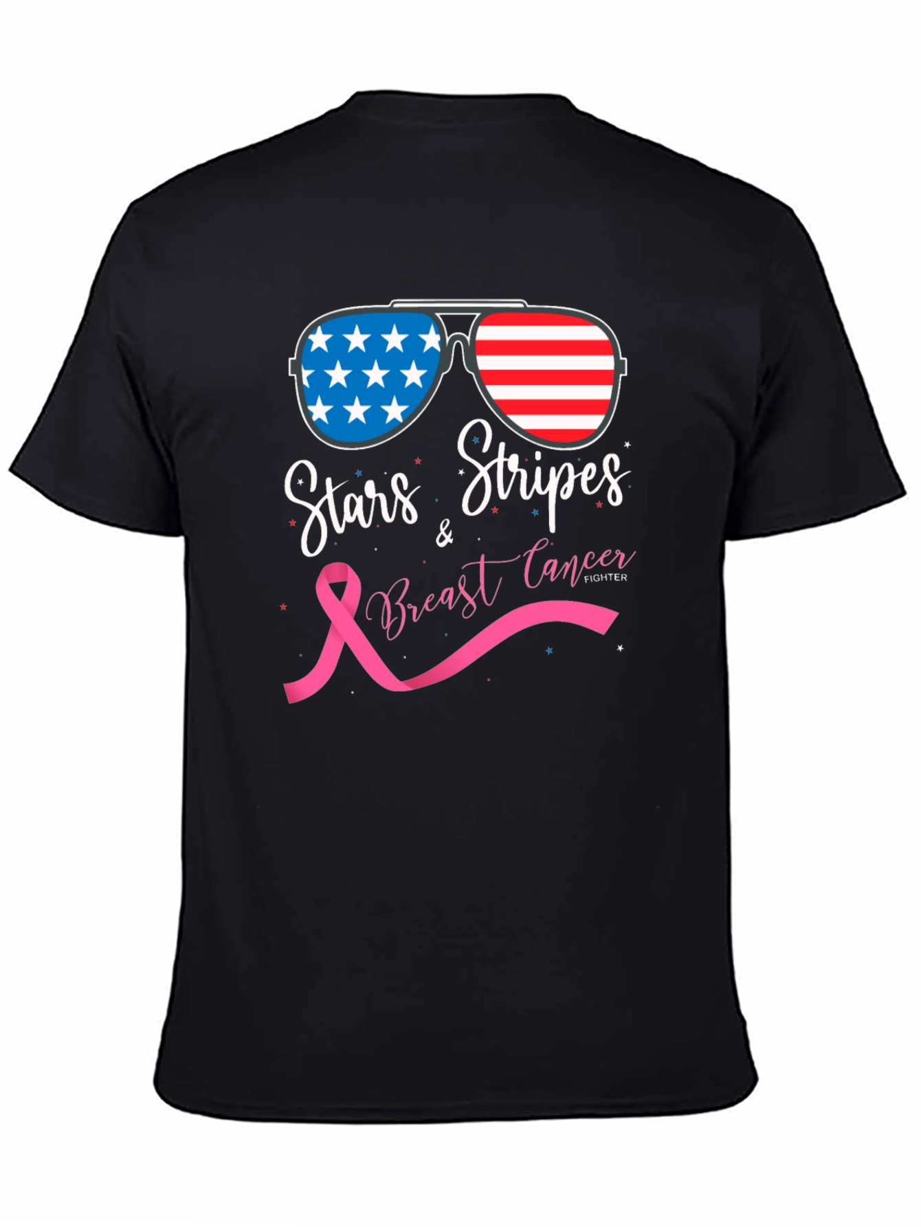 Stars & Stripes Breast Cancer Fighter T-Shirt
