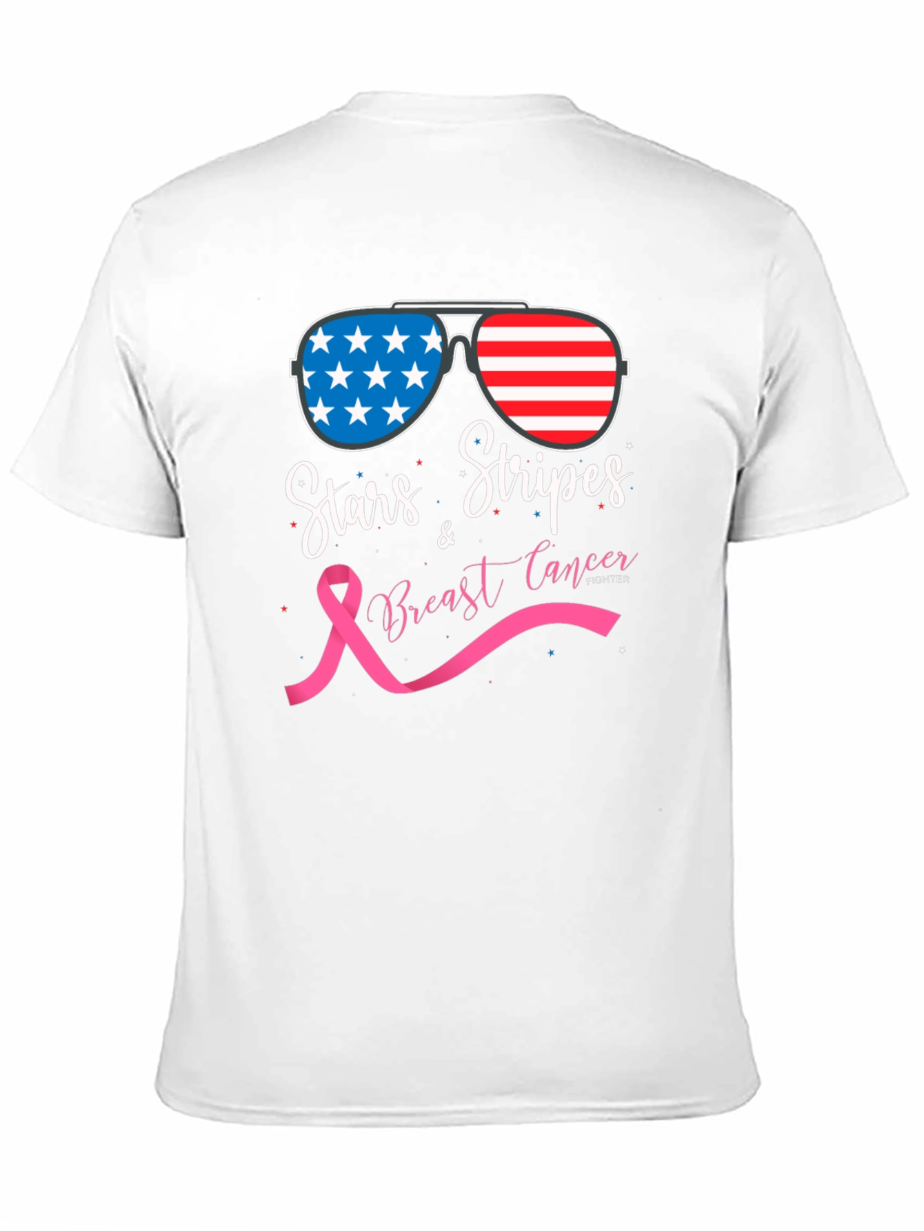 Stars & Stripes Breast Cancer Fighter T-Shirt