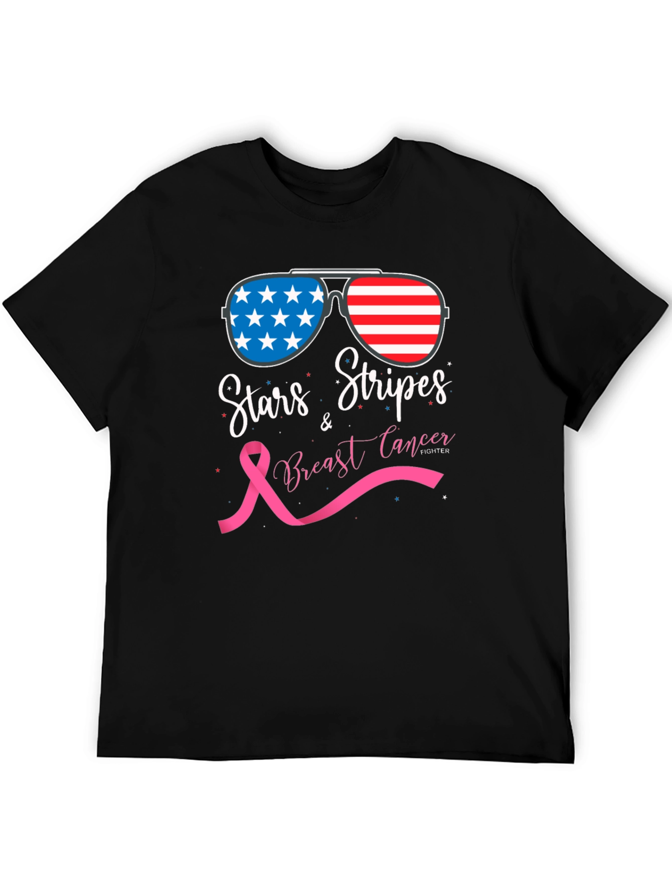 Stars & Stripes Breast Cancer Fighter T-Shirt