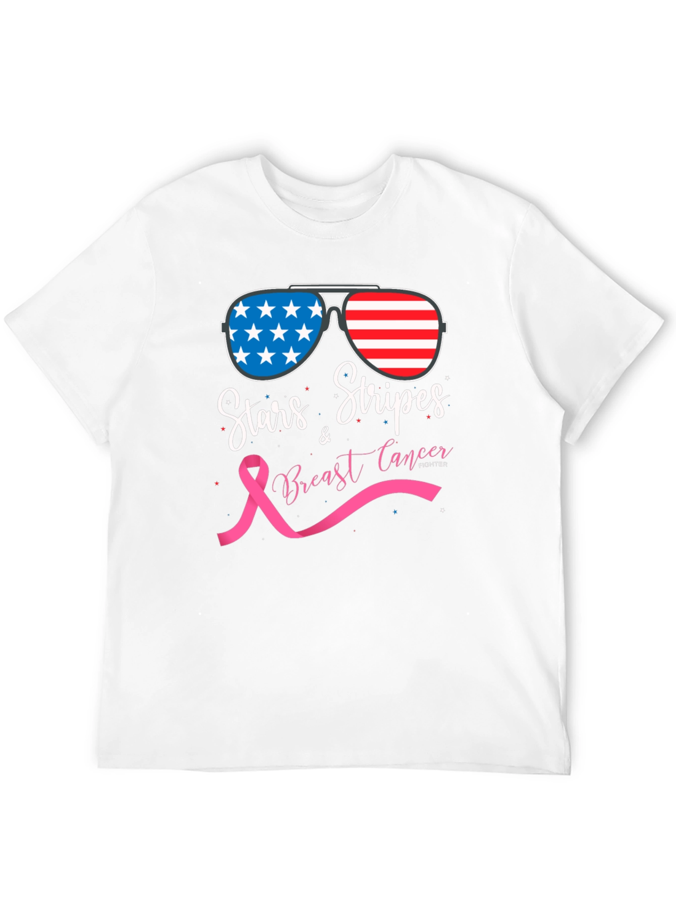 Stars & Stripes Breast Cancer Fighter T-Shirt