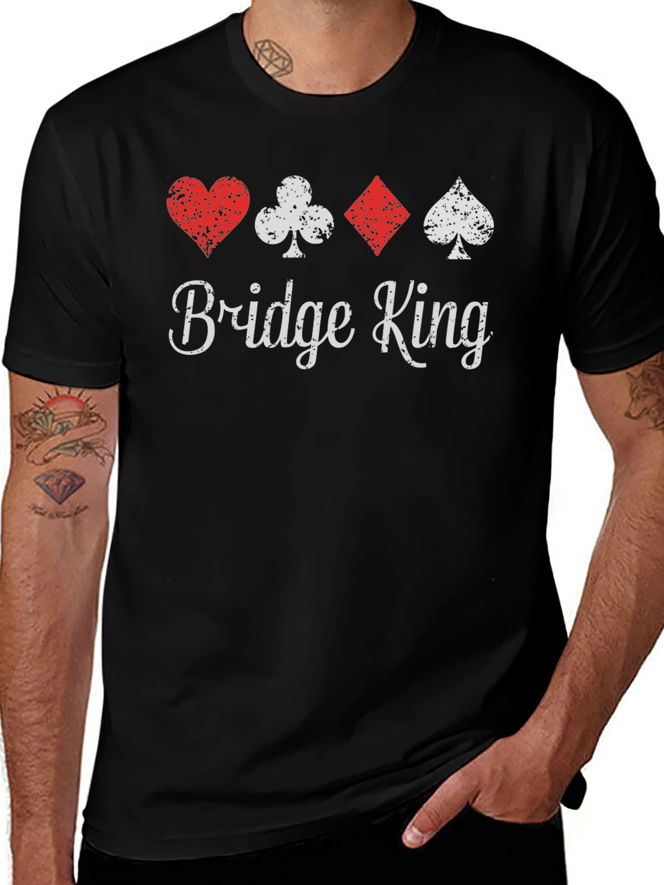 Bridge King Playing Card Suit T-Shirt